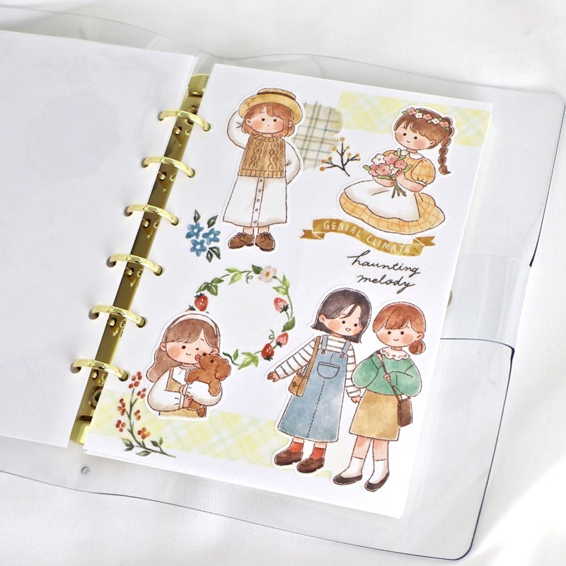 *激動小鹿*<現貨>日本 mind wave貼紙 AMIE系列 女孩 人物 40枚入貼紙包 第6彈 2025新品-細節圖5