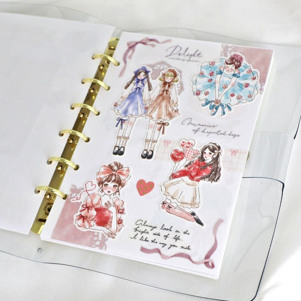 *激動小鹿*<現貨>日本 mind wave貼紙 AMIE系列 女孩 人物 40枚入貼紙包 第6彈 2025新品-細節圖7