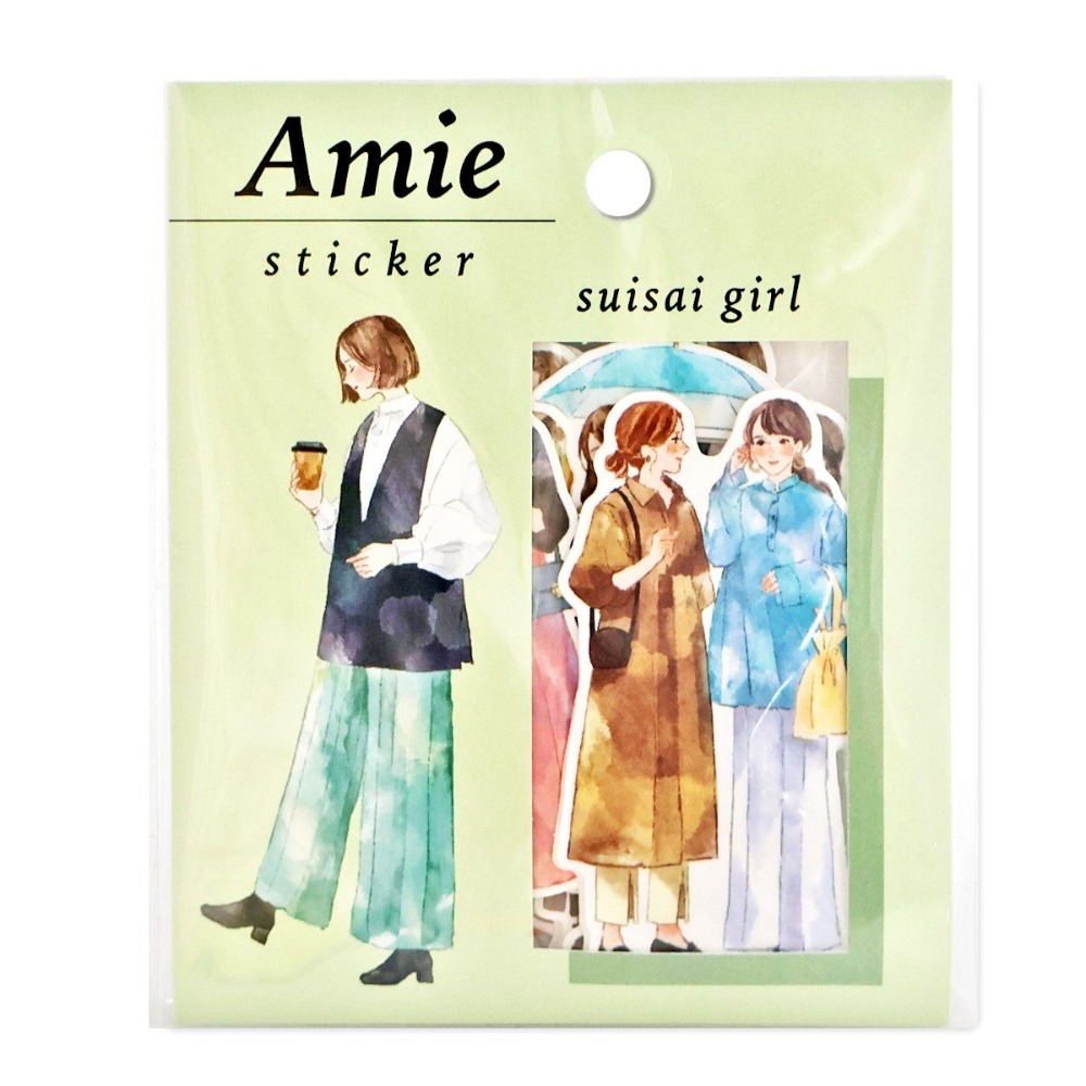 *激動小鹿*<現貨>日本 mind wave貼紙 AMIE系列 女孩 人物 40枚入貼紙包 第6彈 2025新品-規格圖7