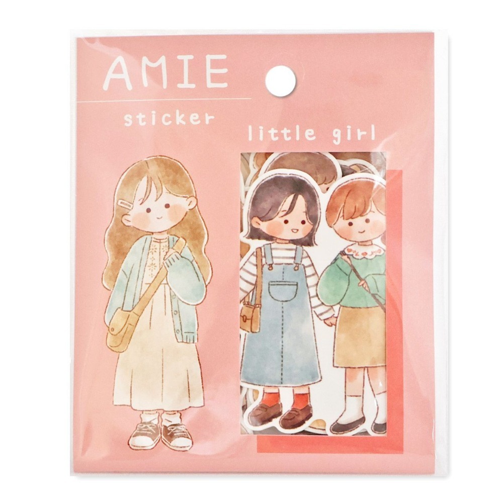 *激動小鹿*<現貨>日本 mind wave貼紙 AMIE系列 女孩 人物 40枚入貼紙包 第6彈 2025新品-規格圖7