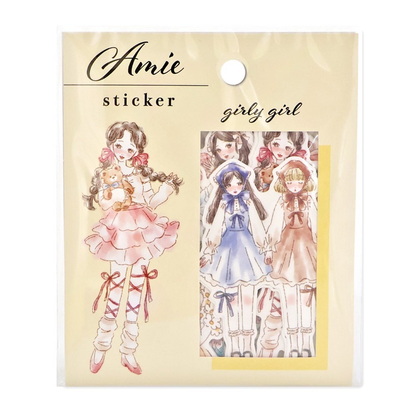 *激動小鹿*<現貨>日本 mind wave貼紙 AMIE系列 女孩 人物 40枚入貼紙包 第6彈 2025新品-規格圖7