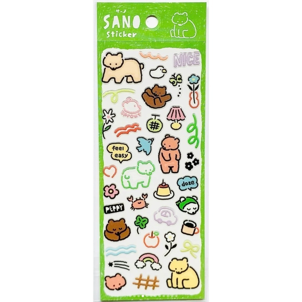 *激動小鹿*<現貨>日本 MIND WAVE 貼紙 Sano 動物線條圖插圖 系列 貼紙 2025新品-規格圖5