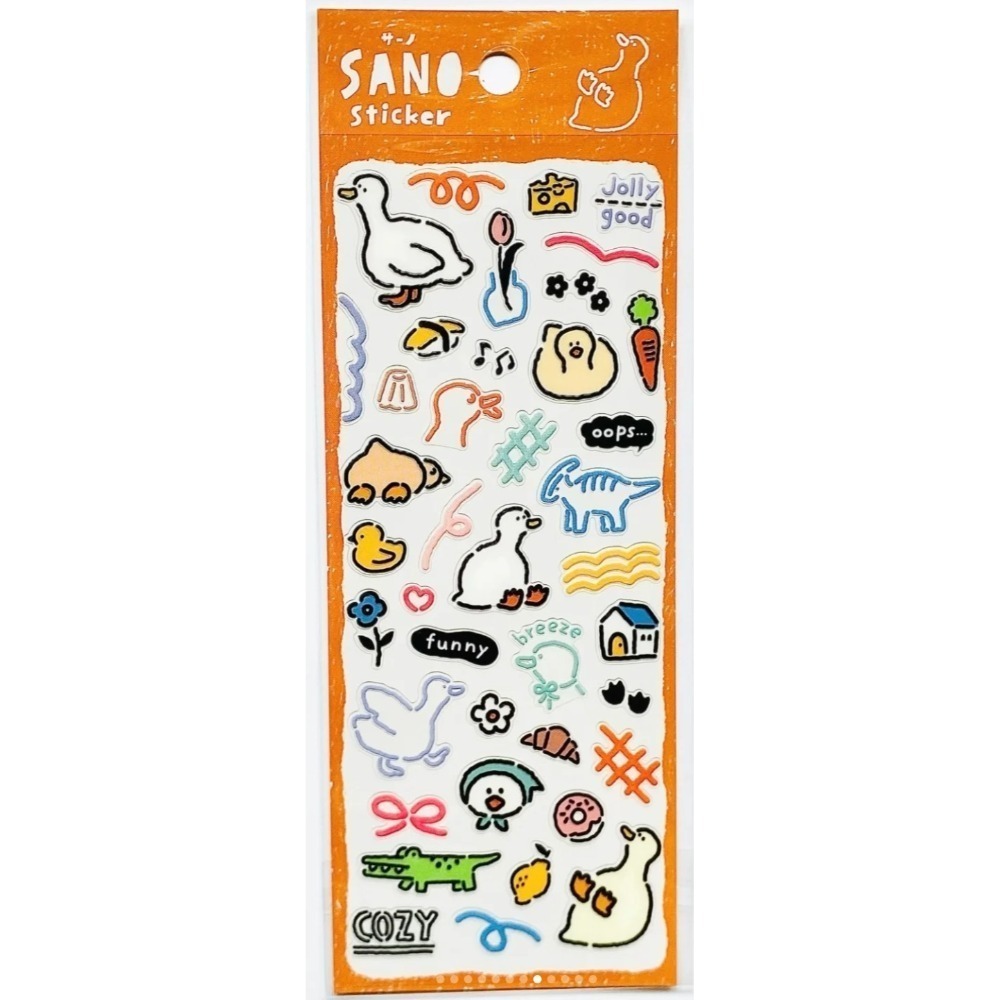*激動小鹿*<現貨>日本 MIND WAVE 貼紙 Sano 動物線條圖插圖 系列 貼紙 2025新品-規格圖5