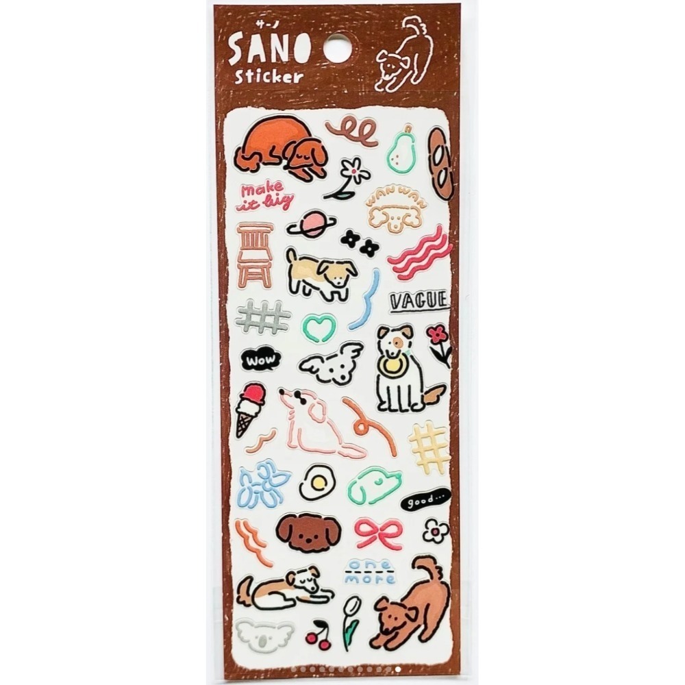 *激動小鹿*<現貨>日本 MIND WAVE 貼紙 Sano 動物線條圖插圖 系列 貼紙 2025新品-規格圖5