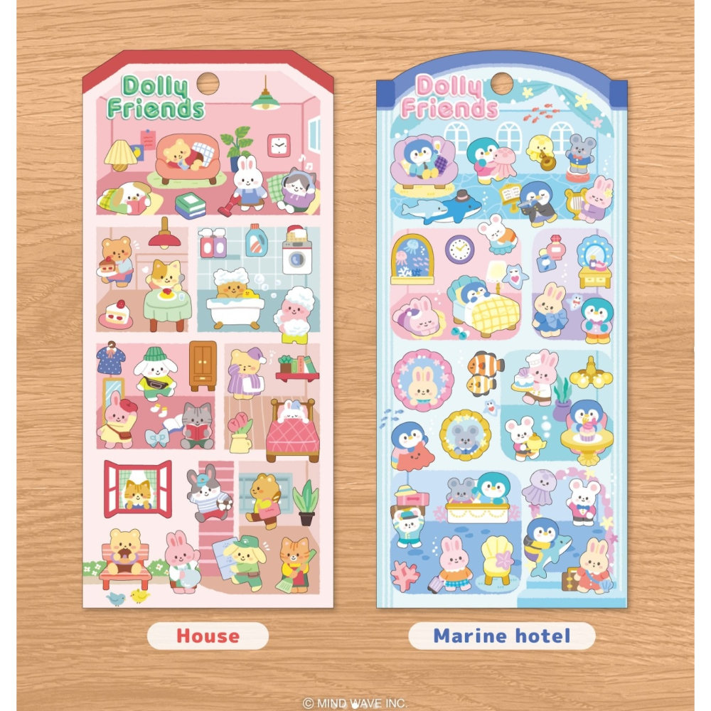 *激動小鹿*<現貨>日本 MIND WAVE 貼紙 Dolley friends系列 pvc 發泡立體貼紙 2025新品-細節圖2