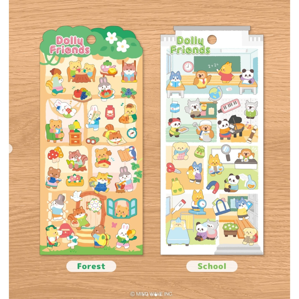 *激動小鹿*<現貨>日本 MIND WAVE 貼紙 Dolley friends系列 pvc 發泡立體貼紙 2025新品-細節圖3