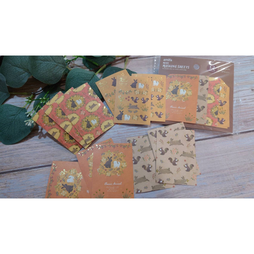 *激動小鹿*<現貨>日本 AMIFA 貼紙155068自剪自貼 迷你拼貼貼紙 經典動物系列 2025新品-細節圖7