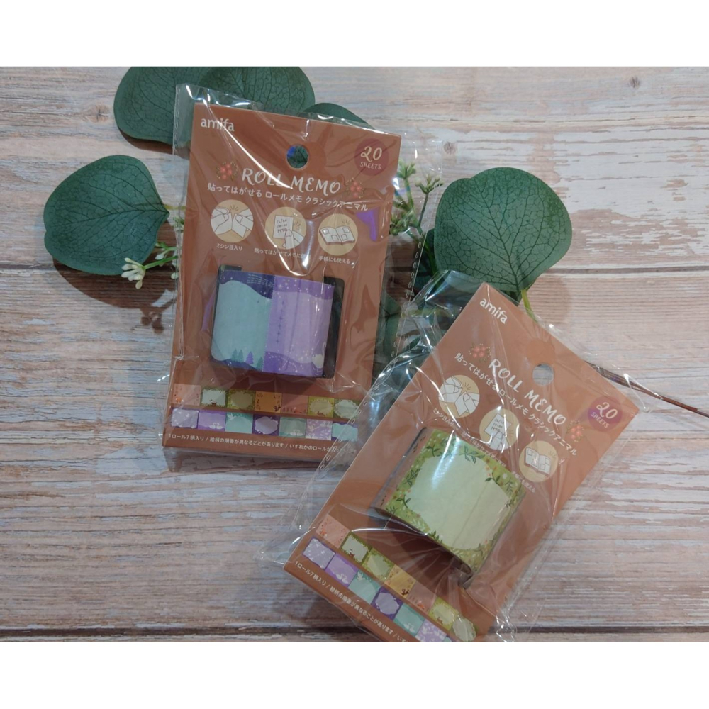 *激動小鹿*<現貨>日本 amifa 可書寫捲式便簽 155075 經典動物 日本原裝進口 捲式便簽貼紙-細節圖2