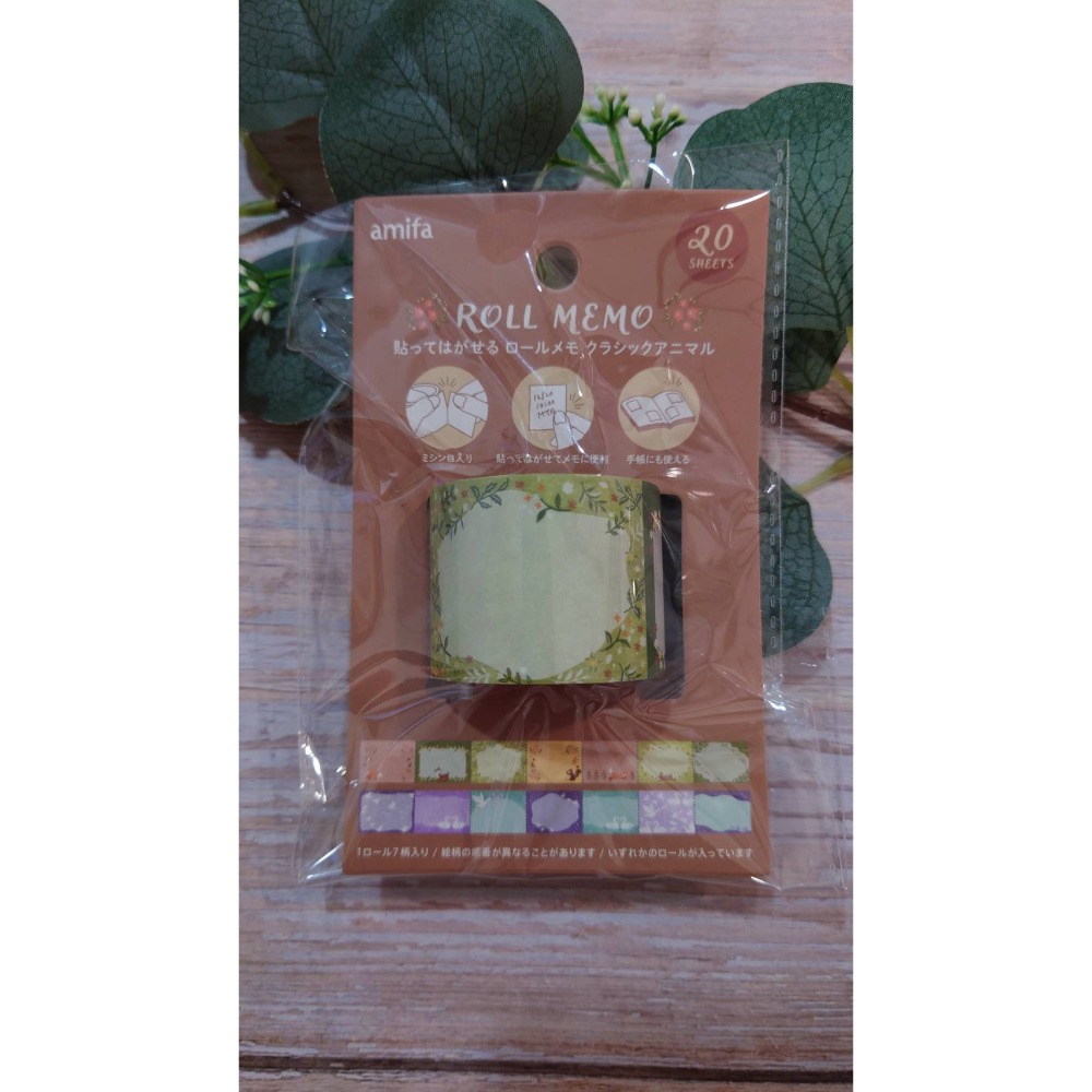 *激動小鹿*<現貨>日本 amifa 可書寫捲式便簽 155075 經典動物 日本原裝進口 捲式便簽貼紙-規格圖4