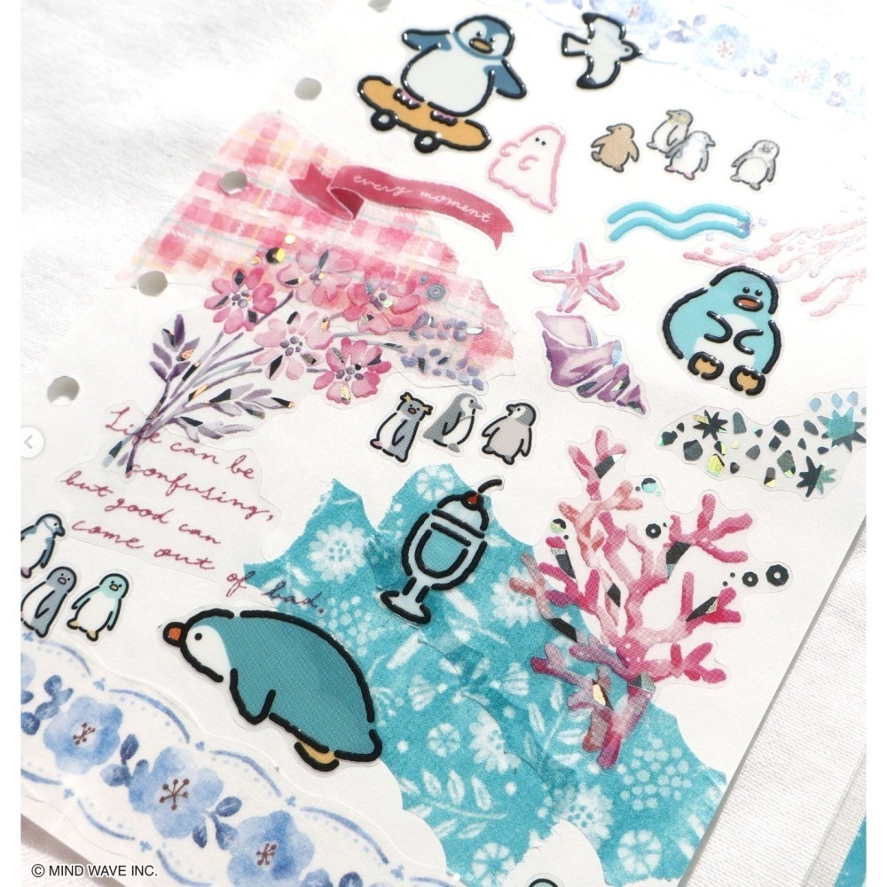 *激動小鹿*日本 正版 MIND WAVE 異形紙膠帶  水彩風Bacteriaing Tape Die Cut-細節圖6