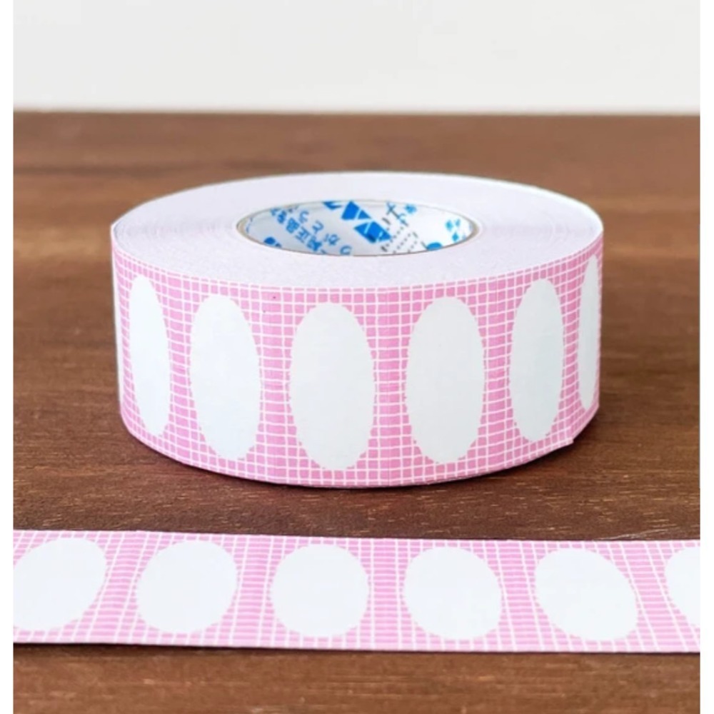 3)ls-044 粉紅格紋隋圓框