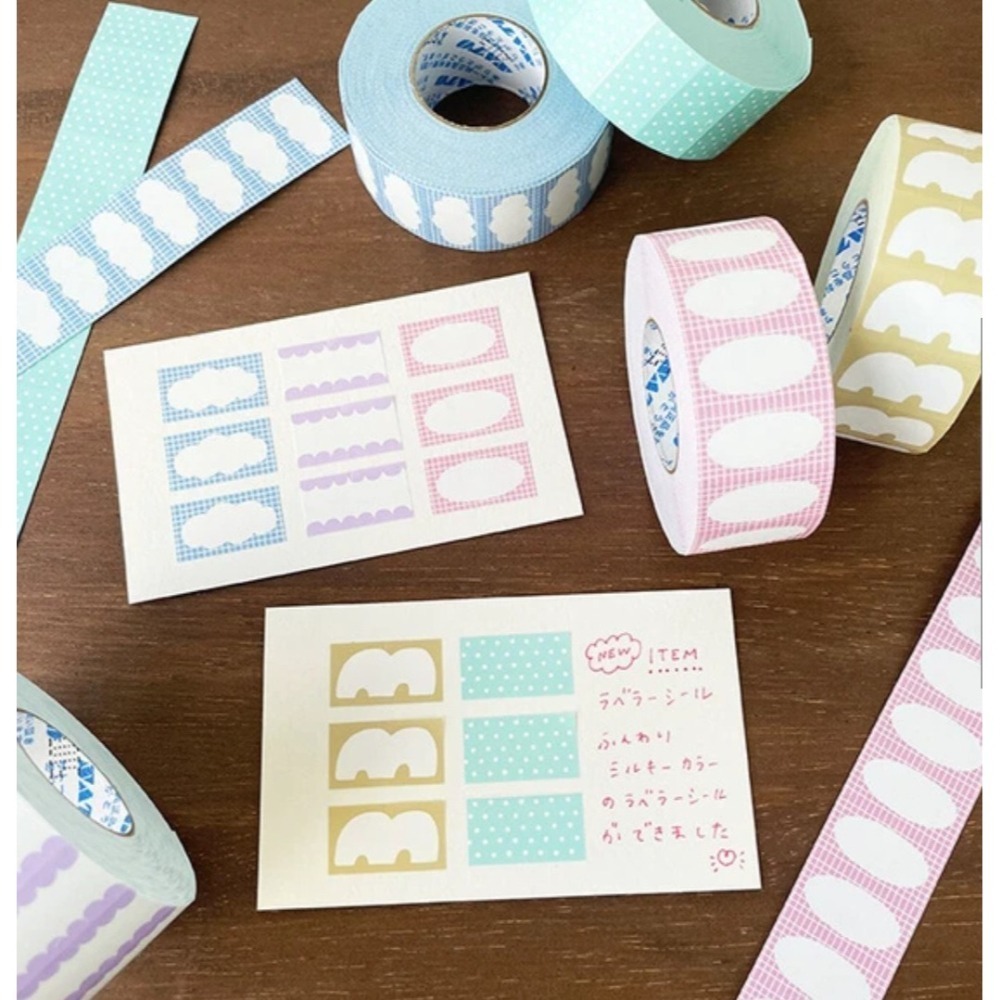 *激動小鹿*日本 Stamp Marche 標籤貼紙 原創設計 格紋款式 可書寫 Ls042~Ls046系列 分裝賣場-細節圖3