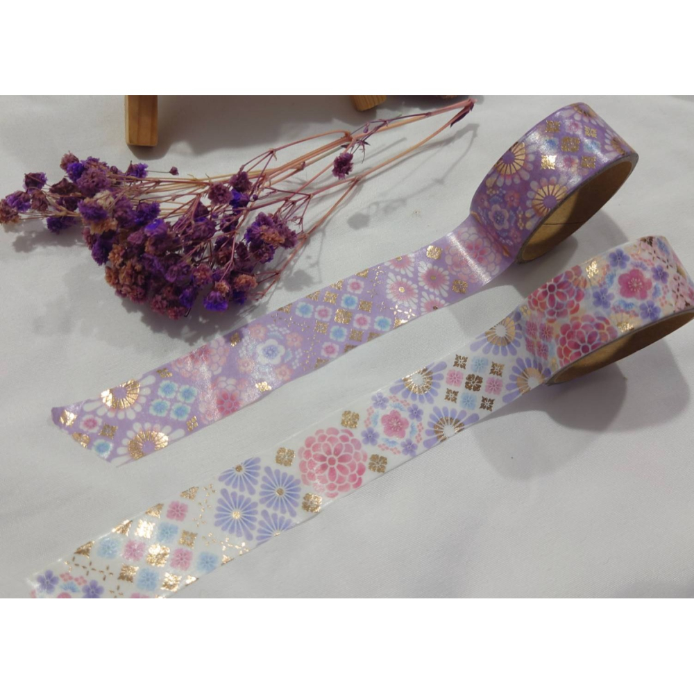 *激動小鹿*<現貨>日本 amifa 紙膠帶 158359 花和柄系列 日本原裝進口 2025年新品 紙膠帶-細節圖2