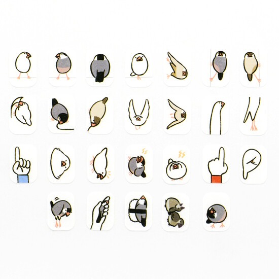 *激動小鹿*日本 Bande 紙膠帶 新型態紙膠帶 -  BDA819 文鳥 BANDE 紙膠帶 2025新品-細節圖3