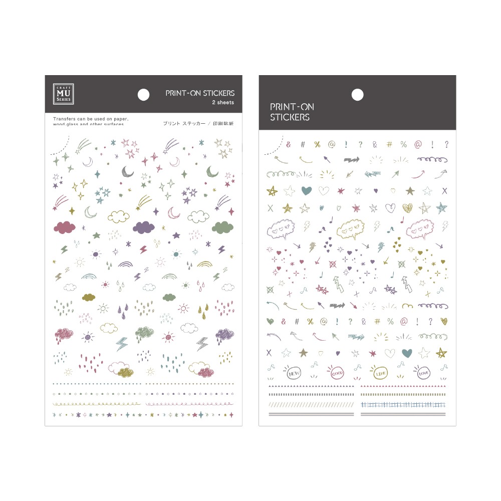 *激動小鹿* MU - Print-On Stickers 轉印貼紙 -no.274~280 轉印貼 2026第一季新品-規格圖9