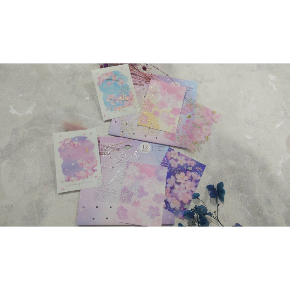 *激動小鹿*<現貨>日本 AMIFA 貼紙162806自剪自貼 迷你拼貼貼紙 櫻花系列 2026新品-細節圖2