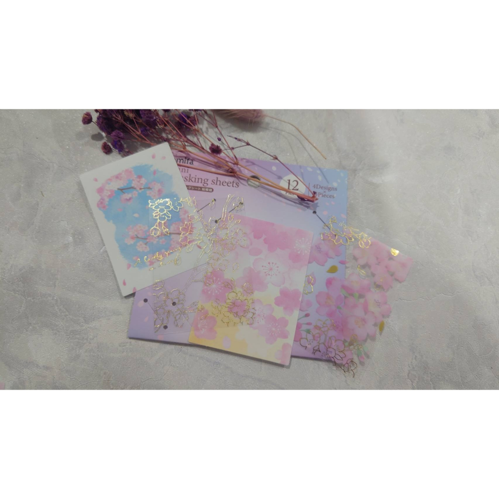 *激動小鹿*<現貨>日本 AMIFA 貼紙162806自剪自貼 迷你拼貼貼紙 櫻花系列 2026新品-細節圖3