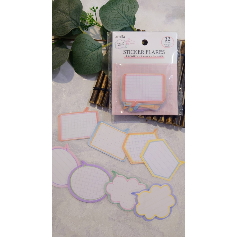 *激動小鹿*<現貨>日本 amifa 貼紙 163032  可書寫貼紙 貼紙包 2026年新品-細節圖2