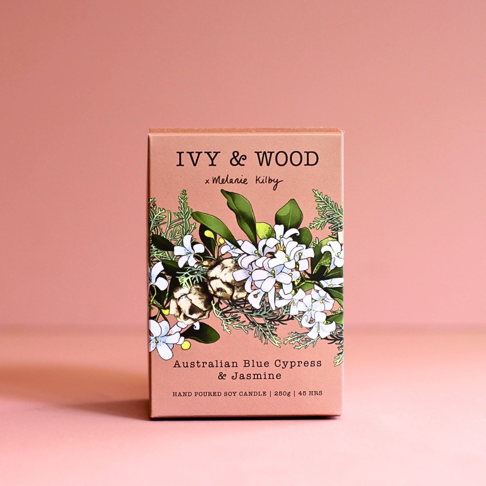 澳洲藍絲柏與茉莉香氛蠟燭-【IVY&WOOD】天然手作香氛-細節圖4