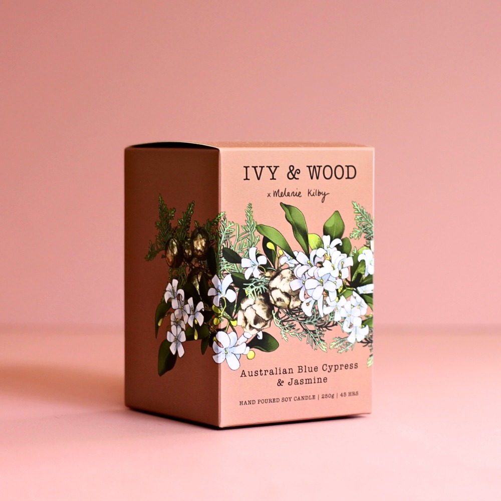 澳洲藍絲柏與茉莉香氛蠟燭-【IVY&WOOD】天然手作香氛-細節圖5