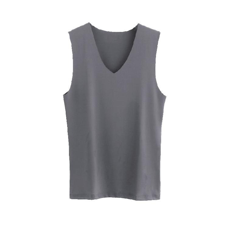 男士冰絲V領背心 背心 內搭【小麥購物】 V領背心 男士背心 衛生衣 超薄 冰絲背心 冰絲內搭【E127】-細節圖2