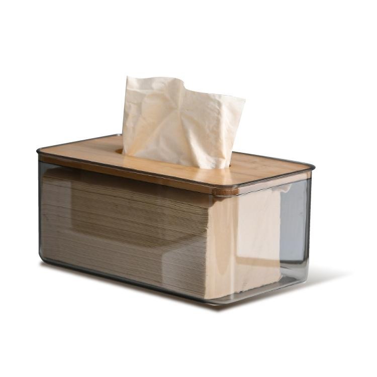 透明衛生紙盒 收納 盒子 【小麥購物】 紙巾盒 衛生紙收納盒 面紙 紙巾 透明盒 衛生紙收納【G320】-細節圖2