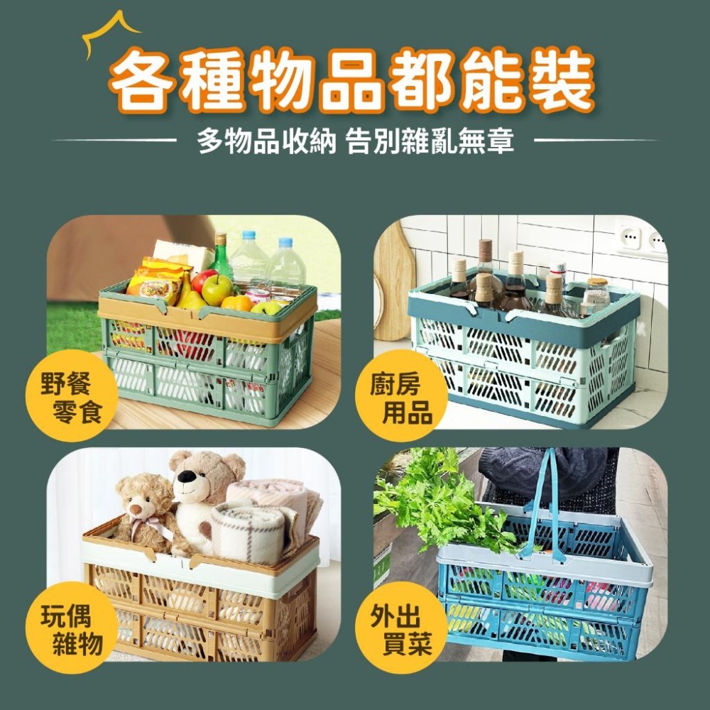 摺疊收納籃 儲物盒 收納箱 置物籃 收納盒【小麥購物】收納籃 多功能折疊收納籃 籃子 折疊收納【C452】-細節圖7
