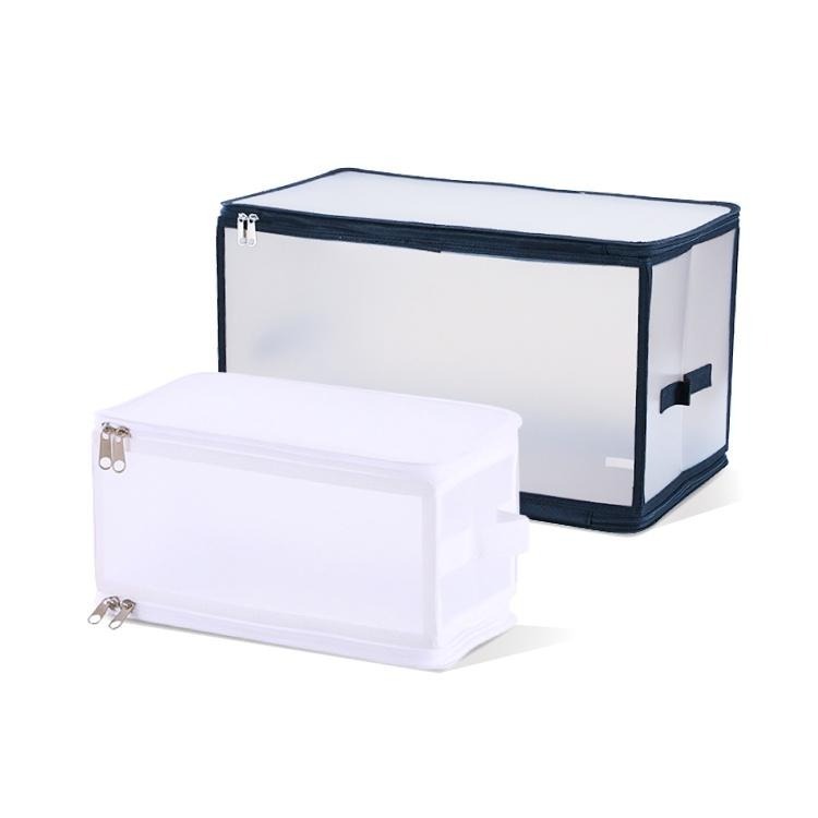 折疊收納箱【小麥購物】【D004】摺疊收納箱 衣服收納箱 透明收納箱 衣物收納 整理 收納 收納盒-細節圖2