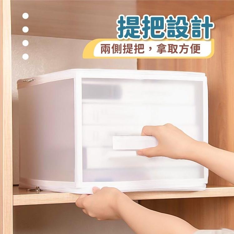 折疊收納箱【小麥購物】【D004】摺疊收納箱 衣服收納箱 透明收納箱 衣物收納 整理 收納 收納盒-細節圖5