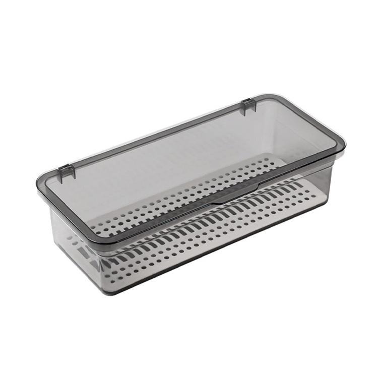 帶蓋 透明 收納盒【小麥購物】收納 盒子 盒 廚房收納 化妝品收納 雜物收納 口罩收納 【C364】-細節圖2