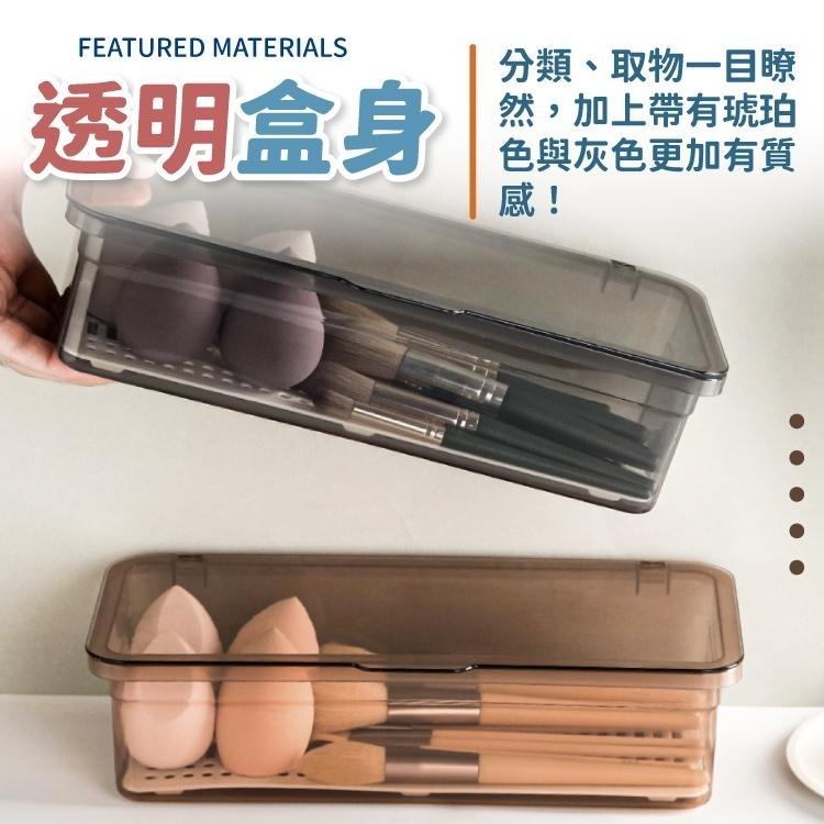 帶蓋 透明 收納盒【小麥購物】收納 盒子 盒 廚房收納 化妝品收納 雜物收納 口罩收納 【C364】-細節圖4