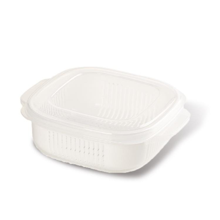 米飯分裝盒【小麥購物】台灣現貨【C003】米飯分裝盒 廚房用具 收納盒 保鮮工具 瀝水盤 保鮮盒 鮮食收納盒|-細節圖2