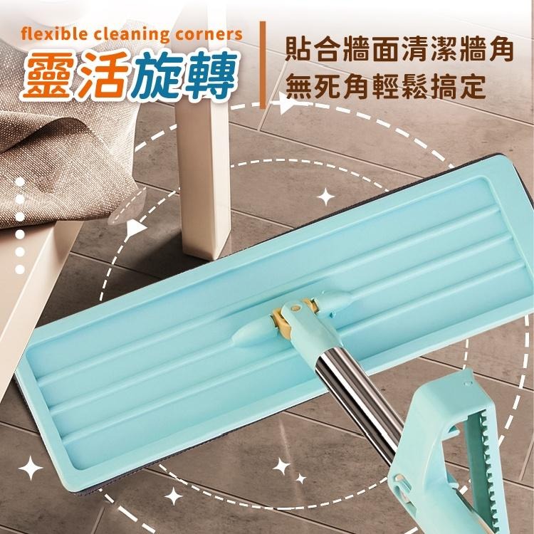 平板拖把 拖把 除塵拖把 拖把組【小麥購物】 免手洗拖把  旋轉拖把 吸水拖把 乾濕 清潔 替換【C392】-細節圖7