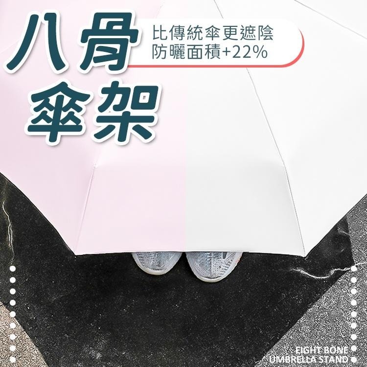 八骨自動傘 摺疊傘 遮陽傘【小麥購物】傘 雨傘 自動傘 雨具 防曬 陽傘 大傘面 兩用傘 【G389】-細節圖6