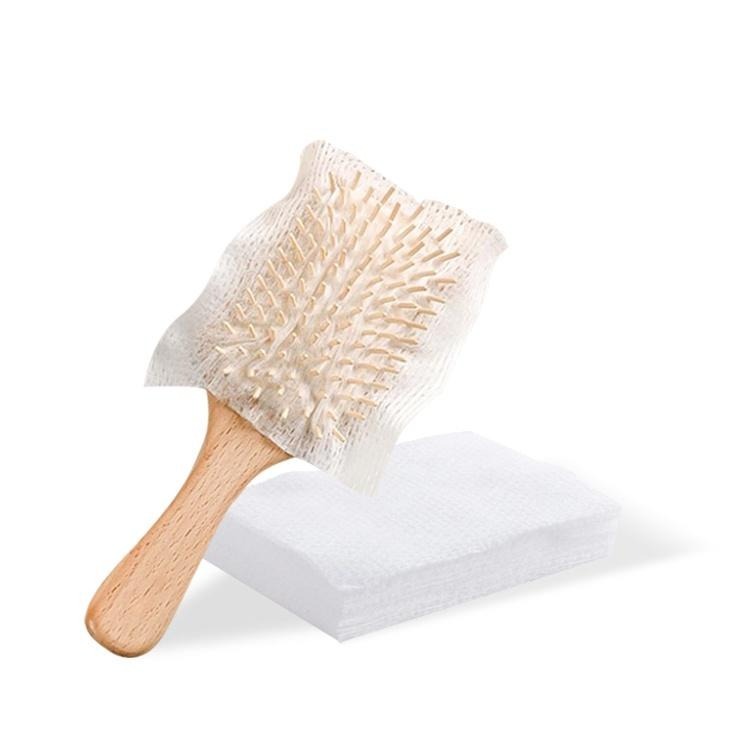 梳子清潔網 50片【小麥購物】台灣現貨【D100】梳子保護網 清潔片 除塵紙 圓梳 氣囊梳 氣墊梳 梳子清潔-細節圖2