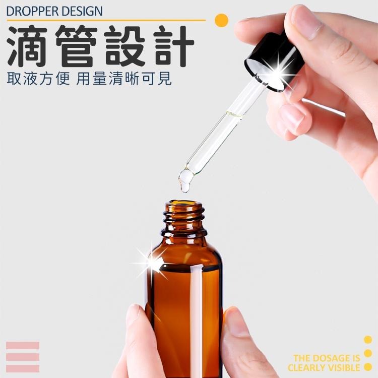 滴管分裝瓶【小麥購物】台灣現貨【D013】滴管瓶 精油瓶 精油分裝 精華液瓶 旅行外出瓶 茶色玻璃瓶 玻璃瓶-細節圖4
