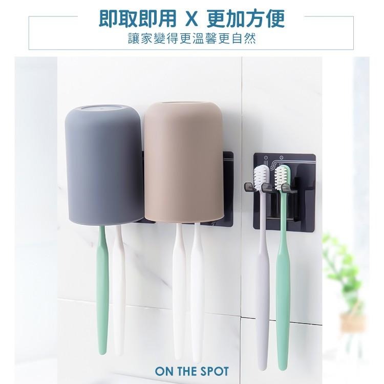 牙刷架 免釘貼【小麥購物】台灣現貨 牙刷架 免釘貼片 牙杯架 牙刷架貼片 浴室掛勾 強力貼片 掛架 【G264】-細節圖9