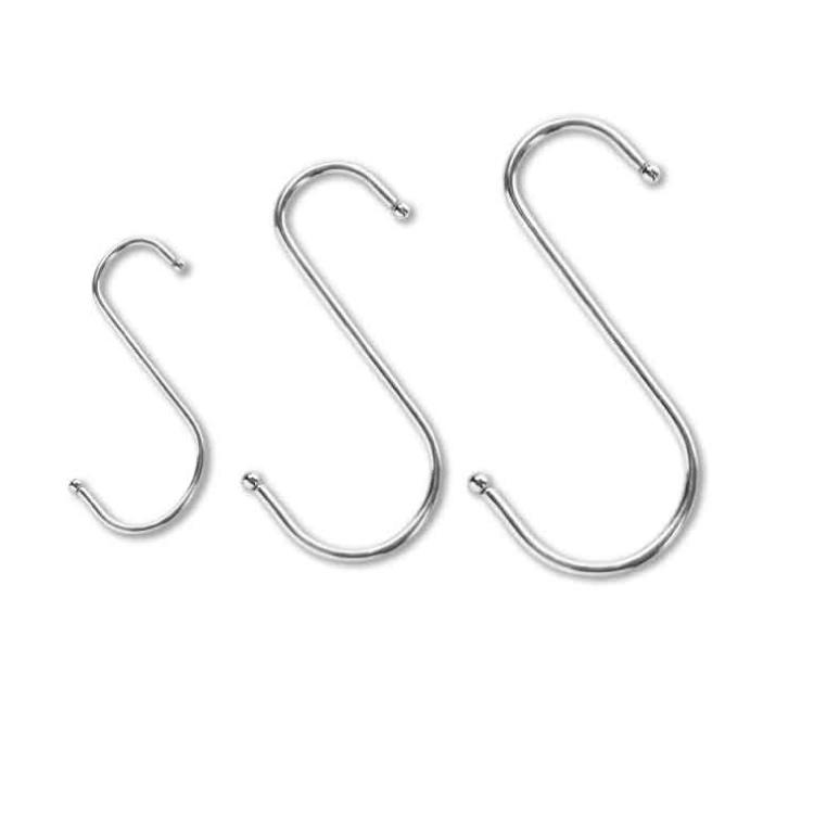 不鏽鋼Ｓ型掛鉤【小麥購物】【G287】掛勾 免釘掛鈎 S勾 S型掛鈎 不銹鋼掛勾 金屬掛勾 不鏽鋼S掛勾-細節圖2