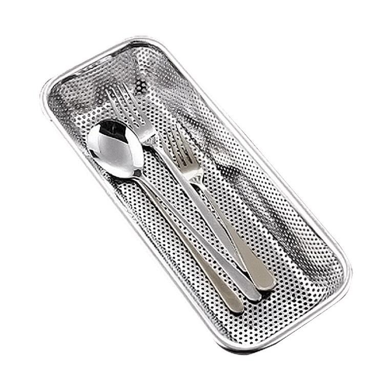 不鏽鋼餐具籃【小麥購物】台灣現貨【G229】收納盒 烘碗機筷盒 筷籠 筷子架 餐具置物籃 筷架 筷子籃 筷子籠-細節圖2