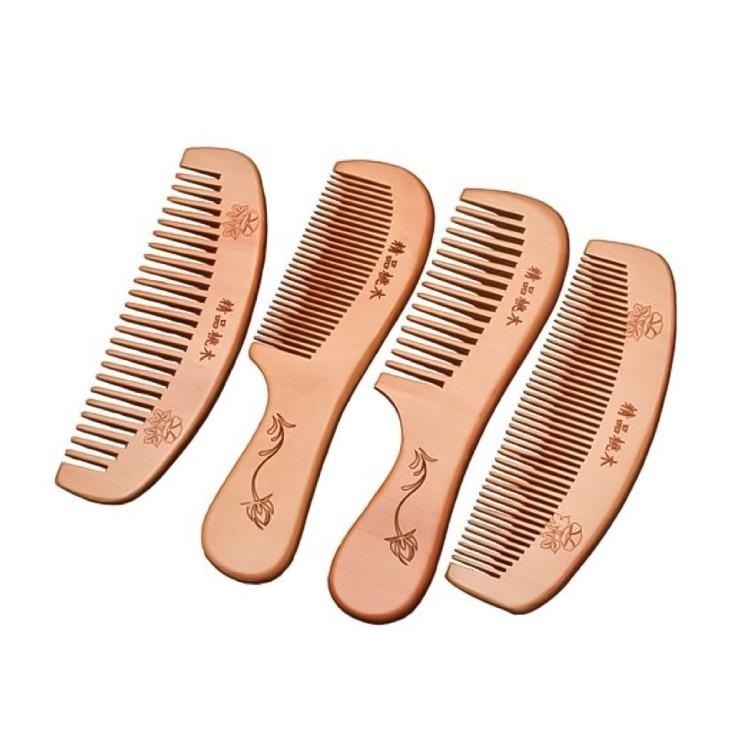 天然桃木梳子 木頭梳 按摩梳 【小麥購物】按摩梳子 桃木 梳子 木質梳 髮梳 梳髮 桃木梳子 【Y695】-細節圖2