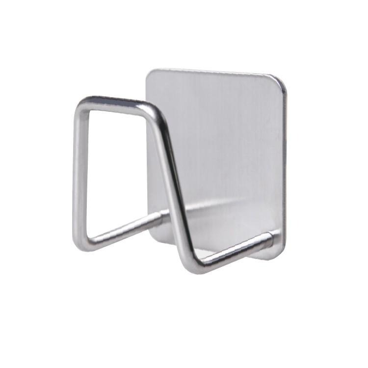 不鏽鋼海綿收納架【小麥購物】台灣現貨【Y496】收納架 瀝水架 菜瓜布架 鍋蓋架 海綿瀝水架 收納 掛架 架子-細節圖2