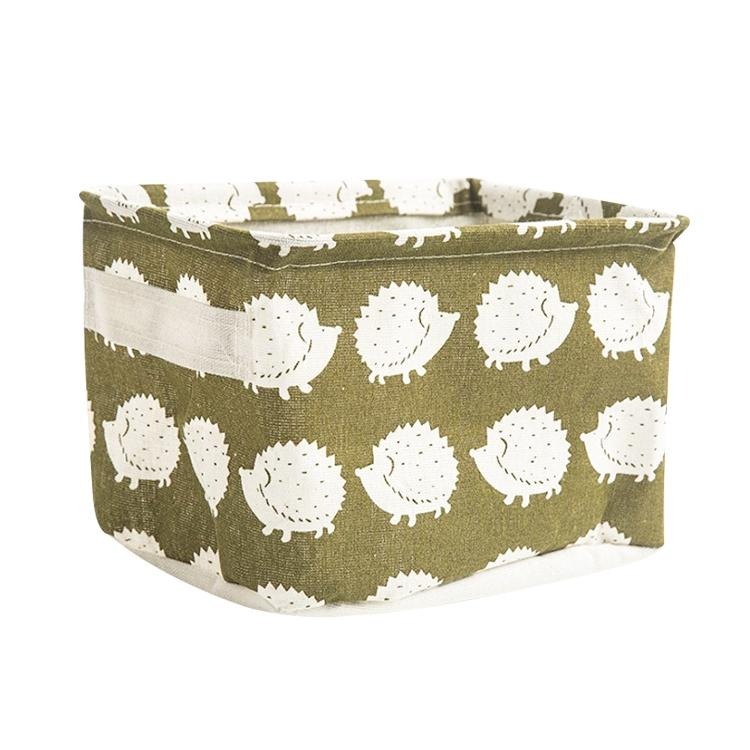 帆布 桌上收納籃 收纳盒【小麥購物】 置物籃 置物 棉麻收納籃 棉麻籃 化妝盒 化妝籃 北歐風 置物盒【G054】-細節圖2