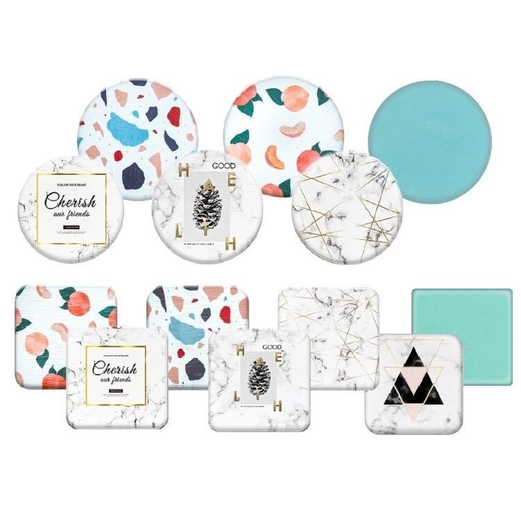 大理石硅藻土杯墊 【小麥購物】台灣現貨 杯墊 吸水杯墊 珪藻土杯墊 珪藻土墊 水杯墊 墊 硅藻土 墊 【G034】-細節圖2