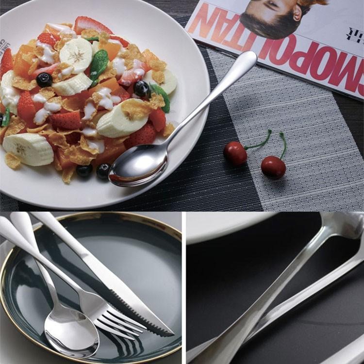 不鏽鋼餐具【小麥購物】台灣現貨 茶匙 湯匙 主餐刀 主餐叉 圓頭牛排刀 尖頭牛排刀 餐具 廚具 【Y280】-細節圖9