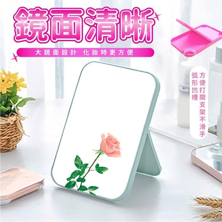 化妝鏡 折疊化妝鏡 隨身鏡 【小麥購物】 桌面化妝鏡 折疊鏡 公主鏡 北歐色 摺疊化妝鏡 【Y314】-細節圖5