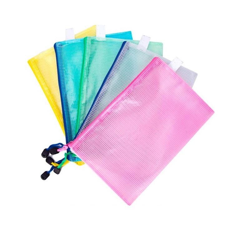 防水資料夾【小麥購物】資料袋 文件夾 拉鍊袋 防水袋 文件袋 網格拉鍊袋 透明網格收納袋【Y309】-細節圖2