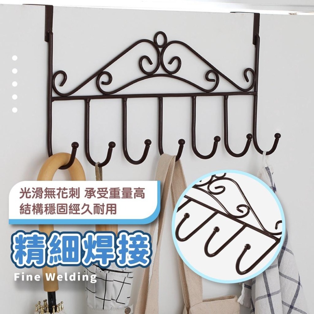 鐵藝門後掛鉤 門後掛勾【小麥購物】 門後勾 掛鉤 置物架 掛勾 掛鈎 門後掛鈎 【C020】-細節圖6