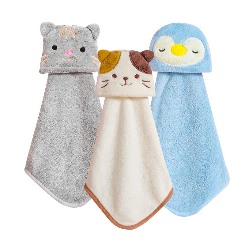 動物 擦手巾 毛巾 擦手布 吸水布【小麥購物】吸水 抹布 巾 布 擦手 造型 吸水抹布 珊瑚絨【Y063】-細節圖2