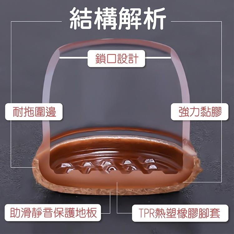 靜音椅腳套 單入【小麥購物】桌腳套 椅腳套 桌椅防滑墊 保護腳墊 保護套 桌椅 降噪椅套【Y214】-細節圖8