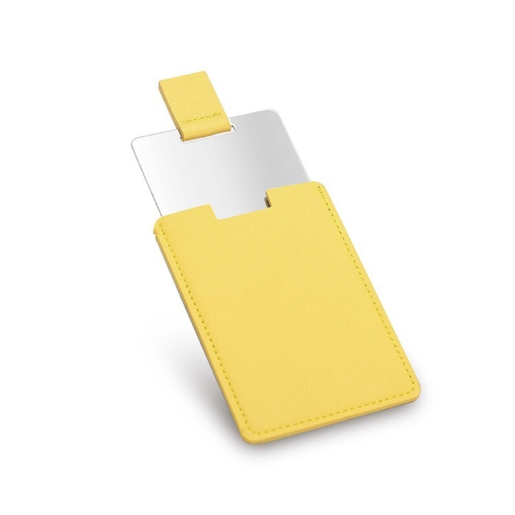 皮革隨身鏡 皮革鏡子 皮套 鏡子 小鏡子【小麥購物】迷你化妝鏡 隨身鏡 化妝鏡 皮革 配件【E078】-細節圖2